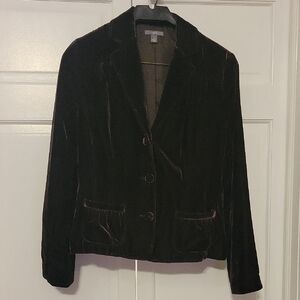 Women's Brown Velvet Blazer